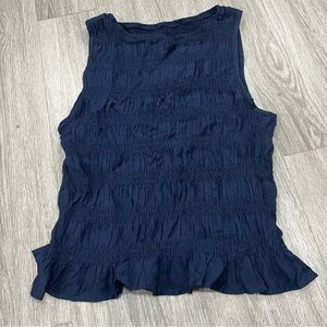 Navy Sleeveless Women's Top SHEIN Poselle L